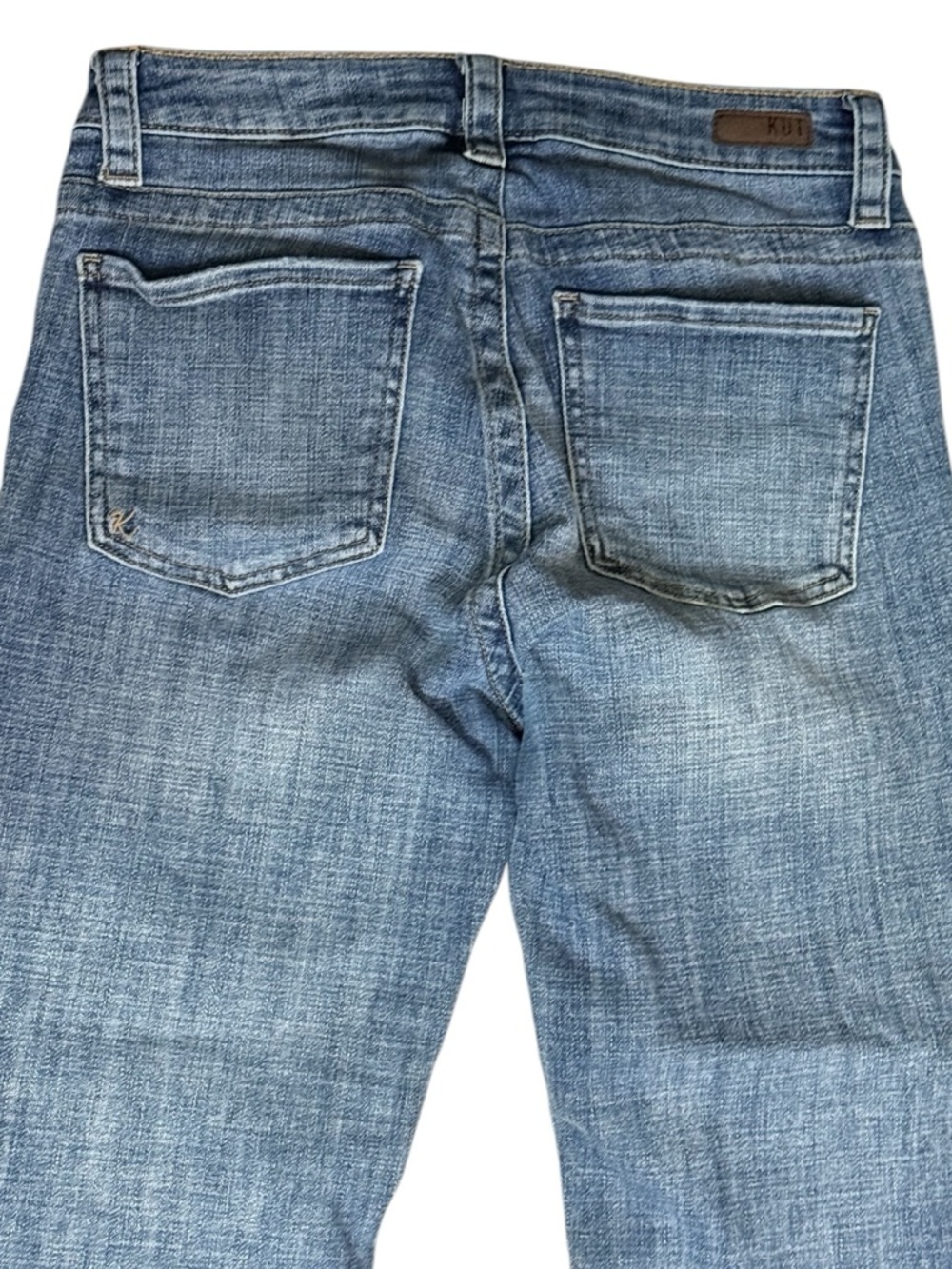 Kut from the Kloth Blue Distressed Straight Leg Women's Jeans Size 4 - Picture 4 of 7